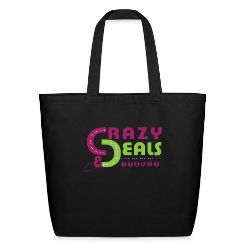 Pink & Green Crazy Deals & Steals Logo - Eco-Friendly Cotton Tote