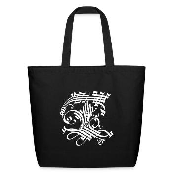 Medieval Core Medieval Initials Castle Core - Eco-Friendly Cotton Tote - black - Front