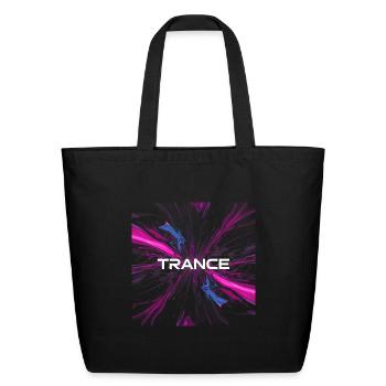 Trance Music Electronic Vibe Neon Graphic - Eco-Friendly Cotton Tote - black - Front