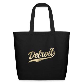 Detroit Michigan Cool Retro 1970S Vintage - Eco-Friendly Cotton Tote - black - Front
