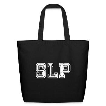 Slp Varsity Speech Language Pathology - Eco-Friendly Cotton Tote - black - Front