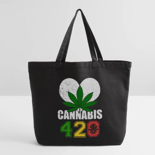 Sidesplitting 420 Love Herb Weed Marijuana Design - Eco-Friendly Cotton Tote