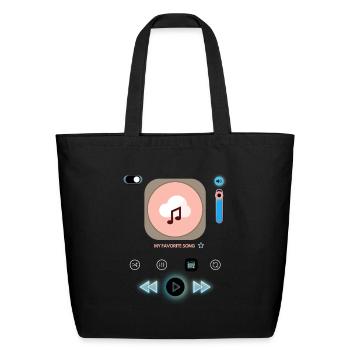 Pastel Music Cloud Icon - Eco-Friendly Cotton Tote - black - Front