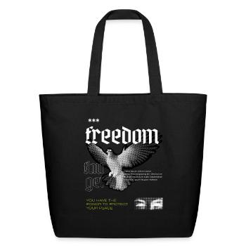 Freedom Streetwear - Eco-Friendly Cotton Tote - black - Front