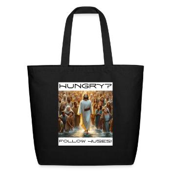 HUNGRY - Eco-Friendly Cotton Tote - black - Front