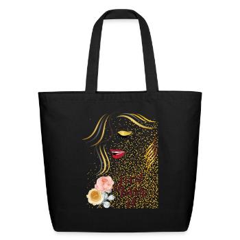 evening party - Eco-Friendly Cotton Tote - black - Front