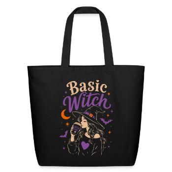 Basic Witch Tshirt - Eco-Friendly Cotton Tote - black - Front