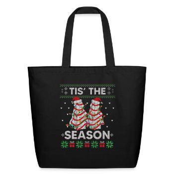 The Season Christmas Tree Cakes Debbie Becky Xmas - Eco-Friendly Cotton Tote - black - Front