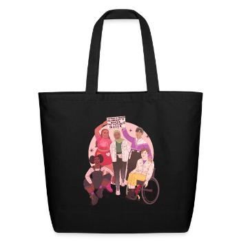 Queer People Are The Future - Eco-Friendly Cotton Tote - black - Front
