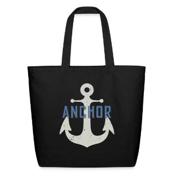 Vintage Anchor - Eco-Friendly Cotton Tote - black - Front