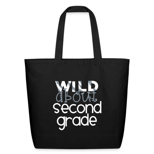 Wild About Second Grade Funky Teacher T-shirt - Eco-Friendly Cotton Tote
