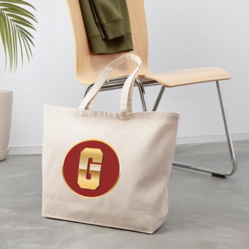 Letter G – Capital Varsity Alphabet Monogram - Eco-Friendly Cotton Tote