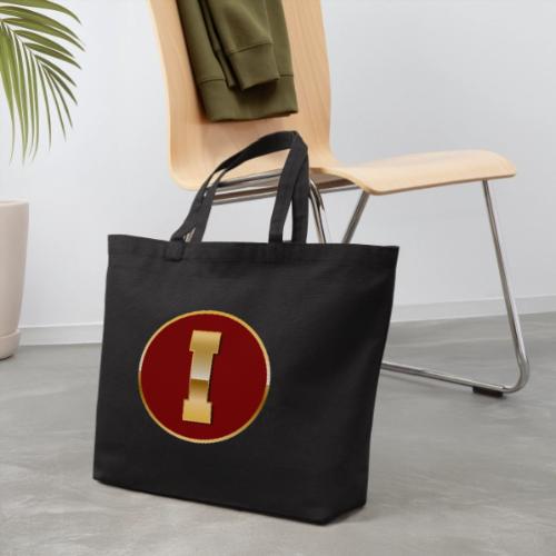 Letter I – Capital Varsity Alphabet Monogram - Eco-Friendly Cotton Tote