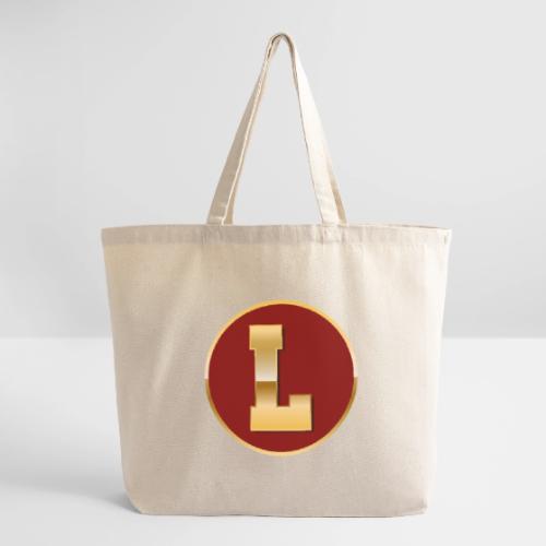 Letter L – Capital Varsity Alphabet Monogram - Eco-Friendly Cotton Tote