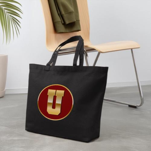 Letter U – Capital Varsity Alphabet Monogram - Eco-Friendly Cotton Tote