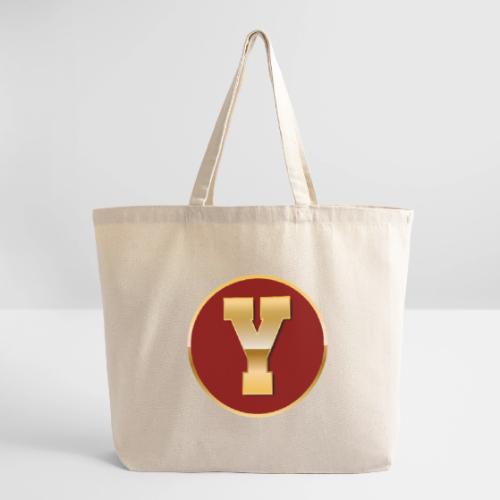 Letter Y – Capital Varsity Alphabet Monogram - Eco-Friendly Cotton Tote