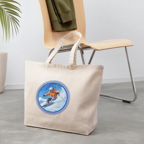 Skiing: On the Edge - Eco-Friendly Cotton Tote