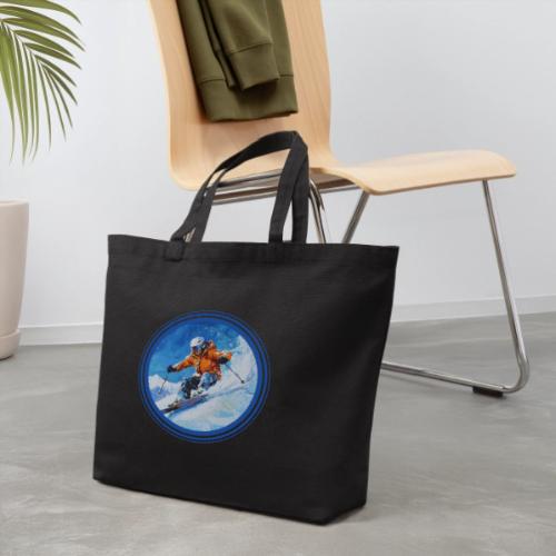 Skiing: On the Edge - Eco-Friendly Cotton Tote