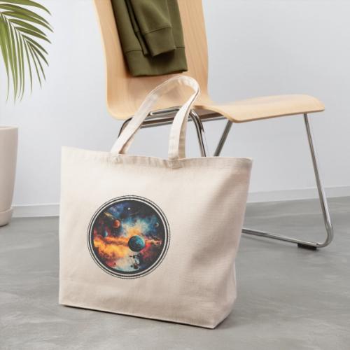 Cosmic Brush Planets - Eco-Friendly Cotton Tote
