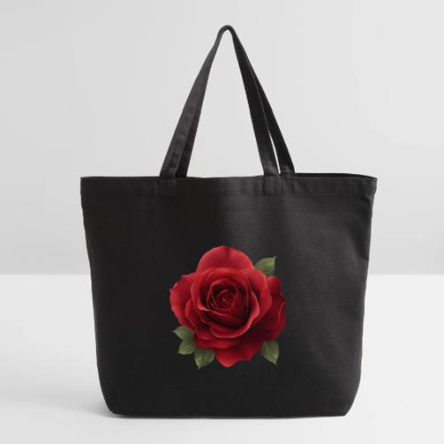 Rose: Crimson Bloom Elegance - Eco-Friendly Cotton Tote