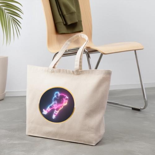 Hockey: Neon Ice Striker - Eco-Friendly Cotton Tote