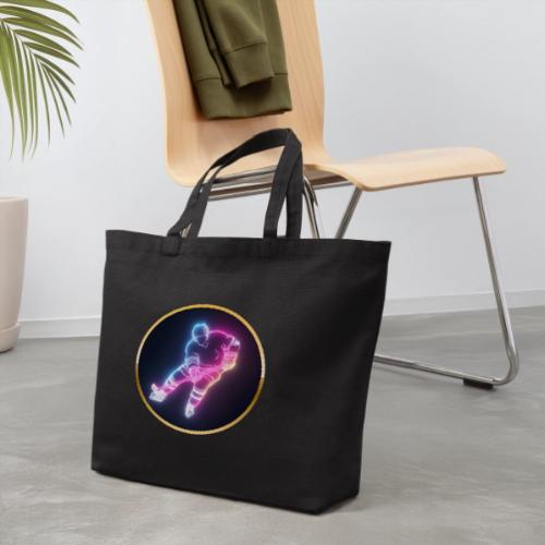 Hockey: Neon Ice Striker - Eco-Friendly Cotton Tote
