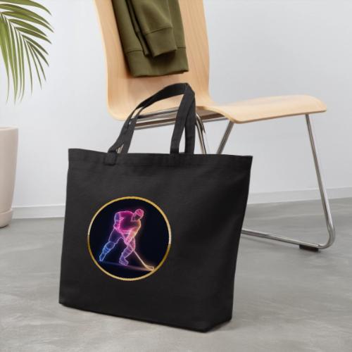Hockey: Neon Ice Rush - Eco-Friendly Cotton Tote