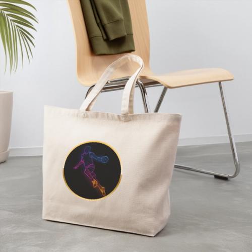 Basketball: Neon Jump Shot - Eco-Friendly Cotton Tote