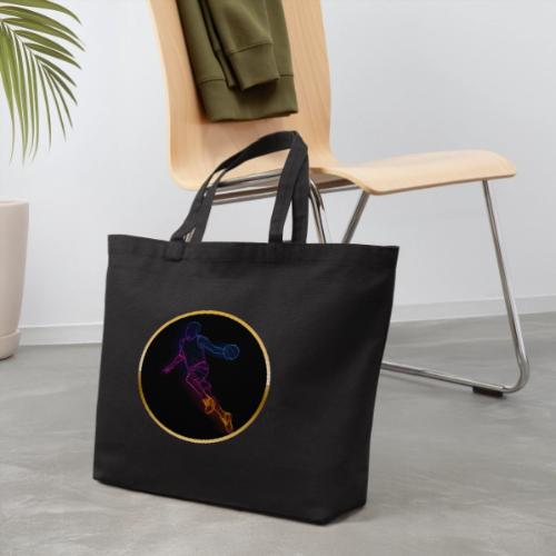 Basketball: Neon Jump Shot - Eco-Friendly Cotton Tote