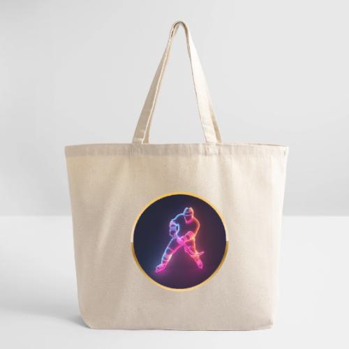 Hockey: Neon Ice Strike - Eco-Friendly Cotton Tote