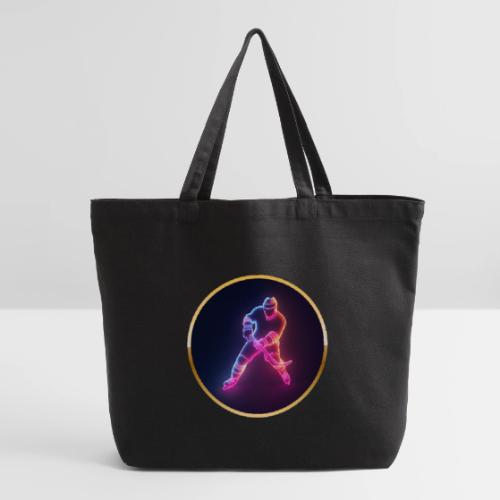 Hockey: Neon Ice Strike - Eco-Friendly Cotton Tote