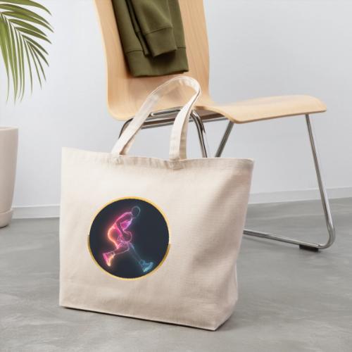 Basketball: Golden Court Glow - Eco-Friendly Cotton Tote