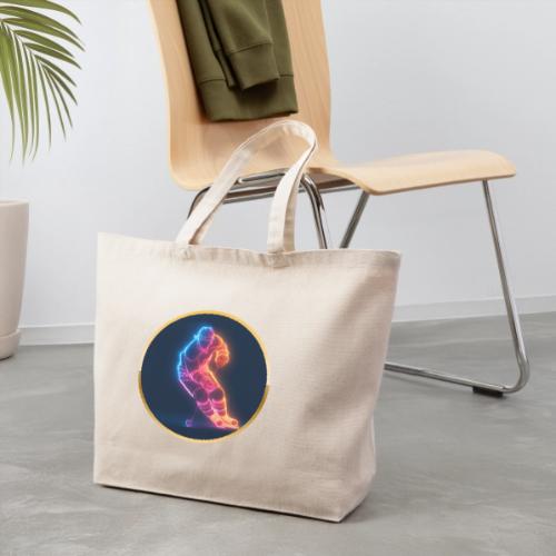 Hockey: Neon Hockey Sketch - Eco-Friendly Cotton Tote