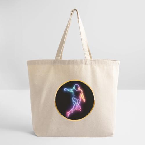 Soccer: Neon Goal Fusion - Eco-Friendly Cotton Tote