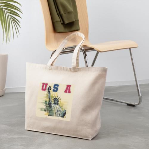 Art illustration of the Statue of Liberty - Eco-Friendly Cotton Tote