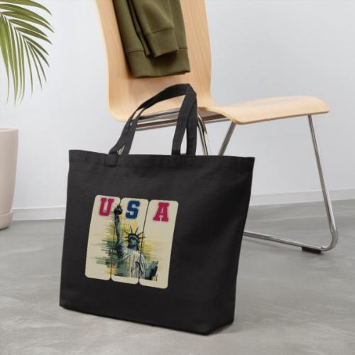 Art illustration of the Statue of Liberty - Eco-Friendly Cotton Tote