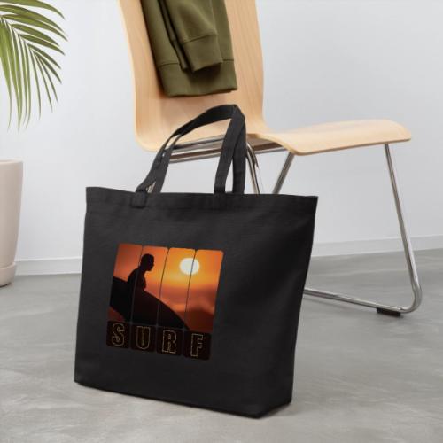 Surfing: Sunset Surf Panels - Eco-Friendly Cotton Tote