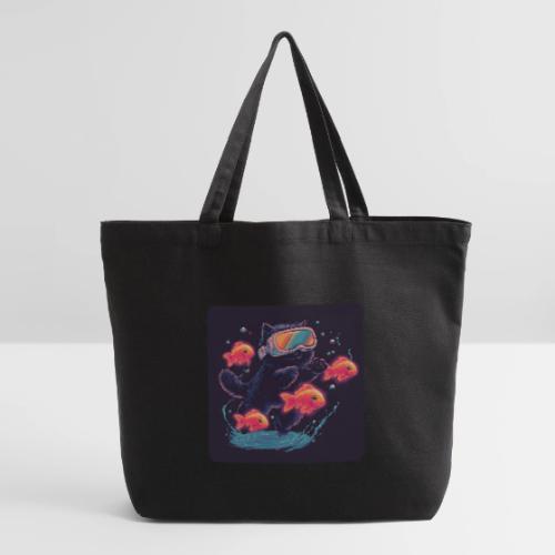 Cyber Cat Splash - Eco-Friendly Cotton Tote