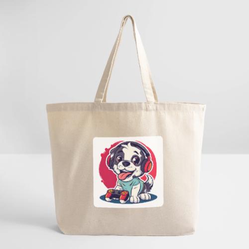 Puppy: Playful Paws Gaming Buddy - Eco-Friendly Cotton Tote