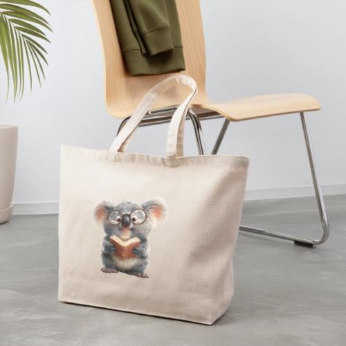 3D Gamer Koala Cozy Cartoon Design - Eco-Friendly Cotton Tote