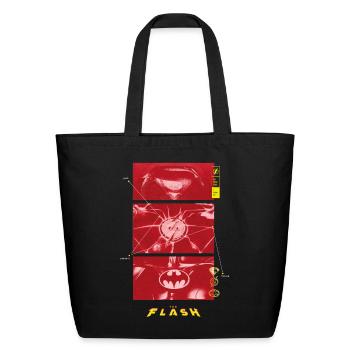 The Flash Super Suits Supergirl, Batman And Flash - Eco-Friendly Cotton Tote - black - Front