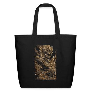 Giant Flame Art: Guardian of Gold - Eco-Friendly Cotton Tote - black - Front