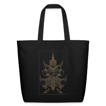 Golden Guardian Thai Myth - Eco-Friendly Cotton Tote - black - Front