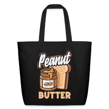 Cute Peanut Butter and Jelly Matching Friend - Eco-Friendly Cotton Tote - black - Front