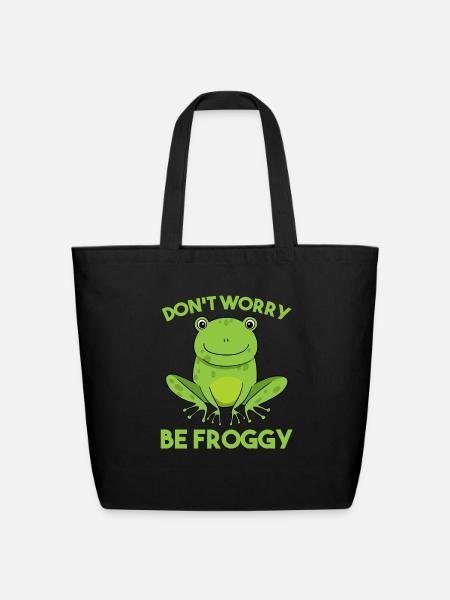 Frog - Eco-Friendly Cotton Tote - black
