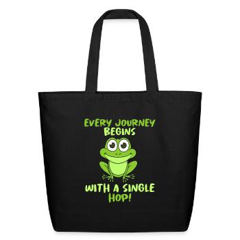 Frog - Eco-Friendly Cotton Tote - black - Front