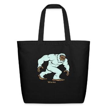 Yeti - Eco-Friendly Cotton Tote - black - Front