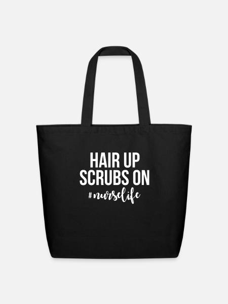 nurse - Eco-Friendly Cotton Tote - black