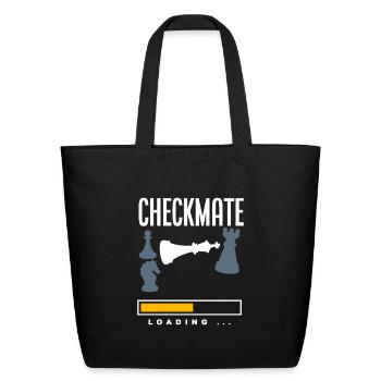 Funny Chess Lover Chess Player Gift - Eco-Friendly Cotton Tote - black - Front