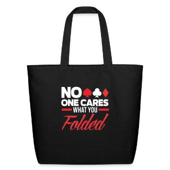 Funny Casino Poker Player Gift - Eco-Friendly Cotton Tote - black - Front